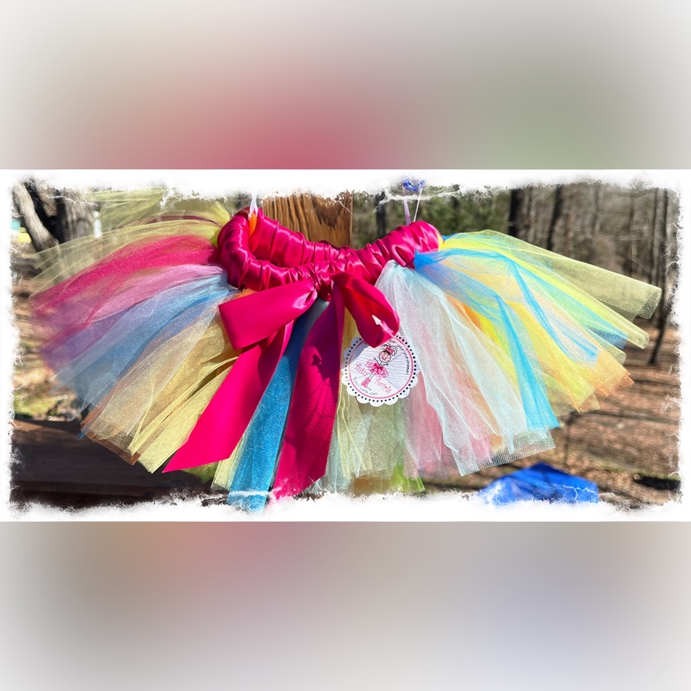 Newborn Baby Girl Rainbow Tutu